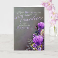Tarjeta de cumpleaños para profesor minimalista – 