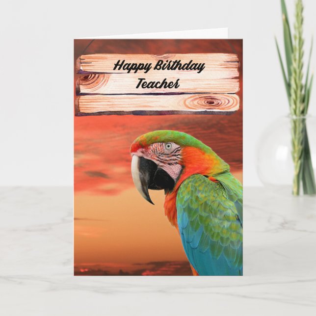 Tarjeta de cumpleaños para profesora o profesor (Anverso)