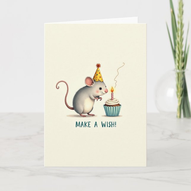 Tarjeta de Cumpleaños para Ratón (Anverso)