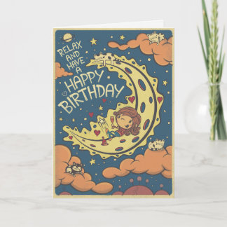 Tarjeta de cumpleaños para relajarse