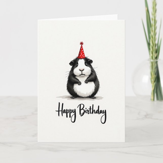 Tarjeta de cumpleaños para roedor dulce (Anverso)