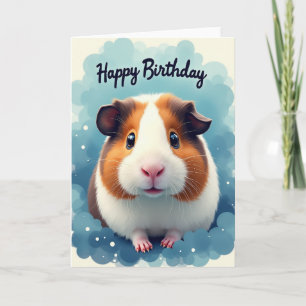 Tarjeta de cumpleaños para roedor esponjoso