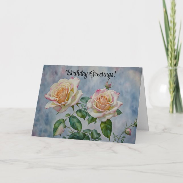 Tarjeta de cumpleaños para Rosas hermosos y soñado (Anverso)