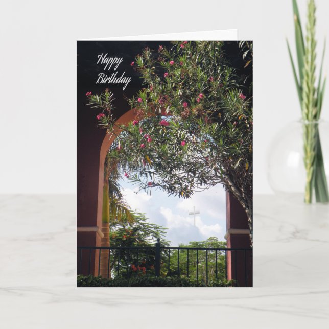 Tarjeta de cumpleaños para sacerdote parroquial (Anverso)