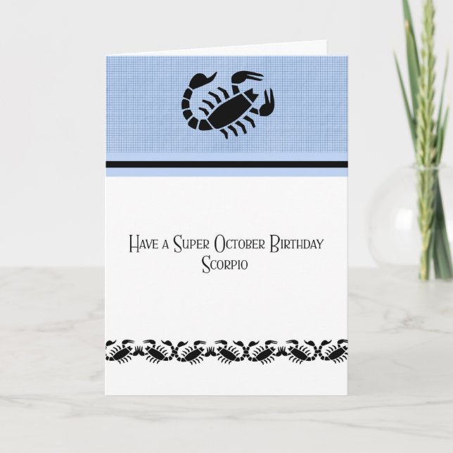 Tarjeta de cumpleaños para Scorpio 23 oct-21 nov (Anverso)