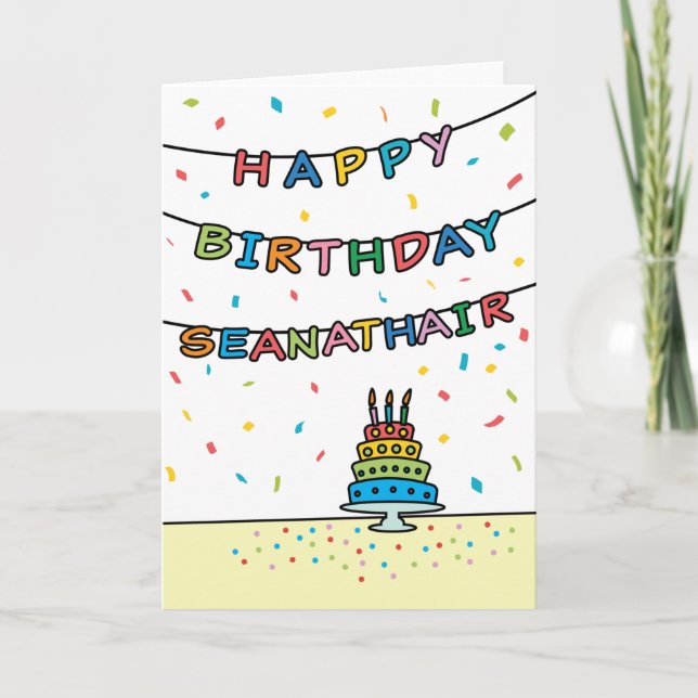 Tarjeta de cumpleaños para Seanathair (Anverso)