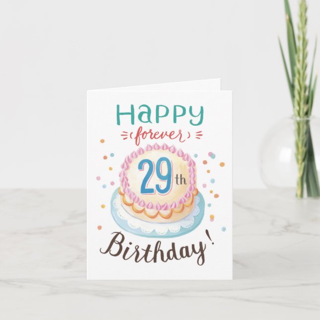 Tarjeta de cumpleaños para siempre 29 (Anverso)