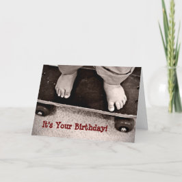 Tarjeta de cumpleaños para skateboard