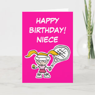 Tarjeta de cumpleaños para sobrina con pequeña jug