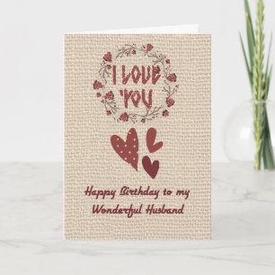 Tarjeta de cumpleaños para su marido, diseño nórdi
