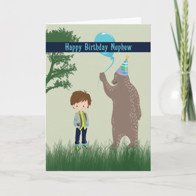 Tarjeta de cumpleaños para su sobrino (Anverso)