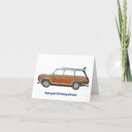 Tarjeta de cumpleaños para surfistas