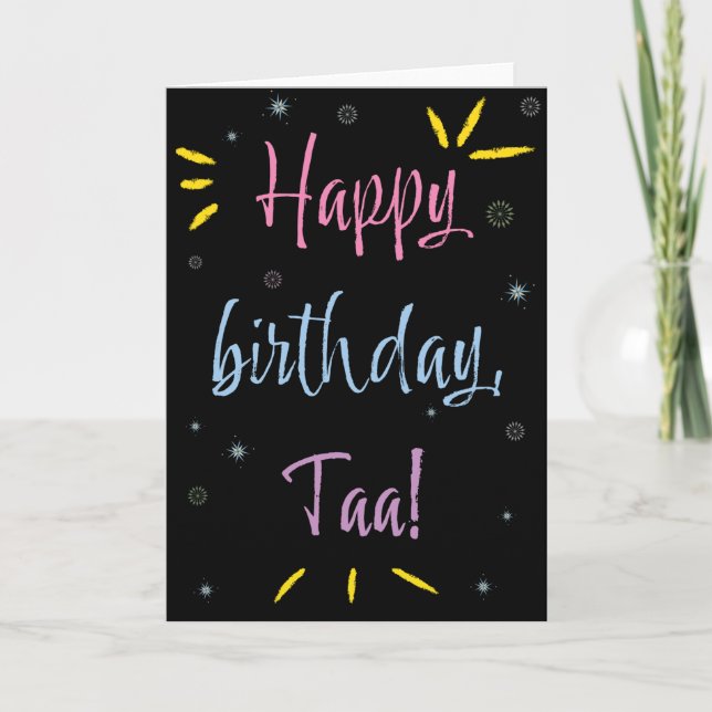 Tarjeta de cumpleaños para Taa (Anverso)