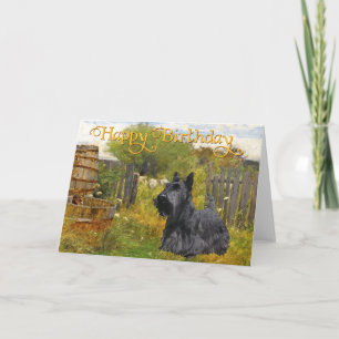 Tarjeta de cumpleaños para Terrier Escocés