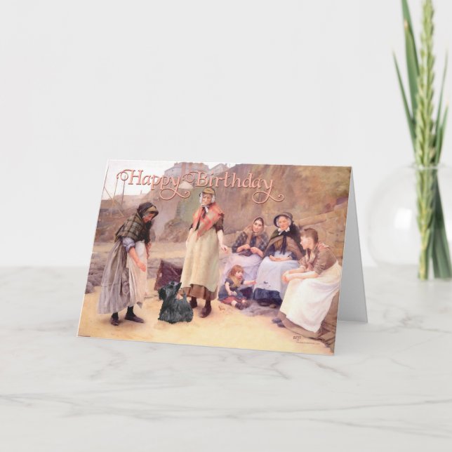 Tarjeta de cumpleaños para Terrier Escocés (Anverso)