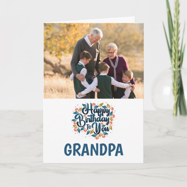 Tarjeta de cumpleaños para ti, abuelo (Anverso)