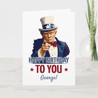 Tarjeta de cumpleaños para ti de Trump / Nombre pe