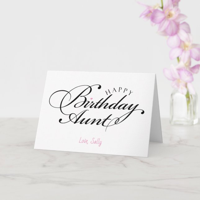 Tarjeta de cumpleaños para tía (Orquídea)