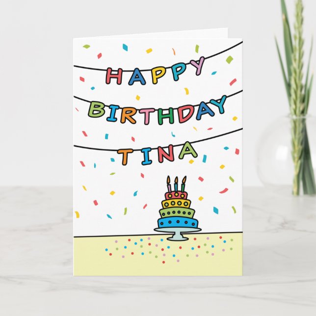Tarjeta de cumpleaños para Tina (Anverso)