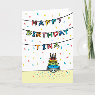 Tarjeta de cumpleaños para Tina