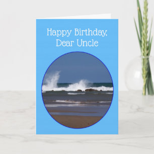 Tarjeta de cumpleaños para tío con diseño de océan
