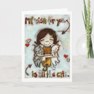 Tarjeta de cumpleaños para todos los gatos