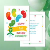 Tarjeta de cumpleaños para trasplante de riñón per
