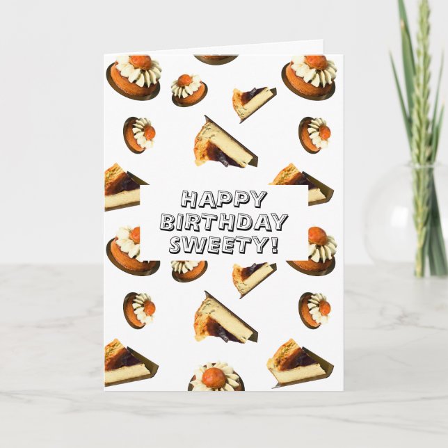 Tarjeta de cumpleaños para tratamientos dulces (Anverso)