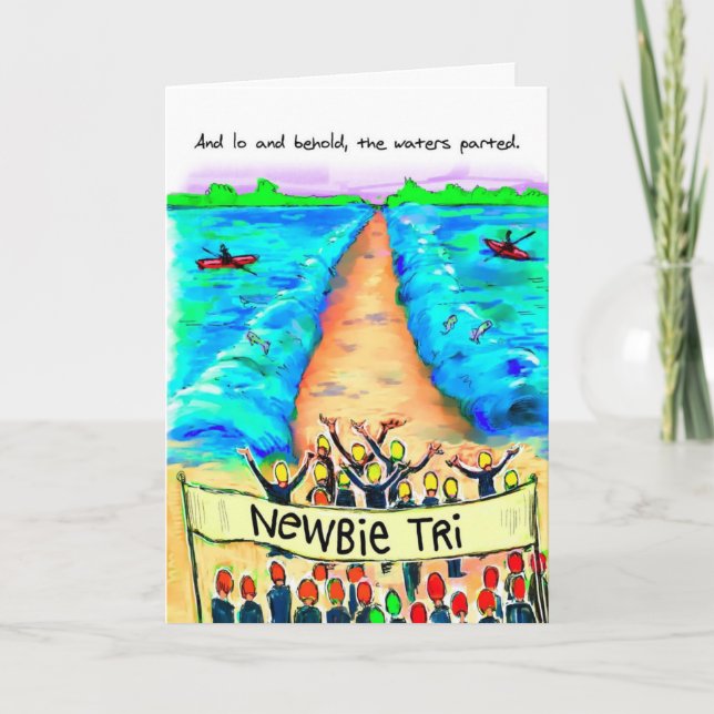 Tarjeta de cumpleaños para triatleta - Triatleta n (Anverso)