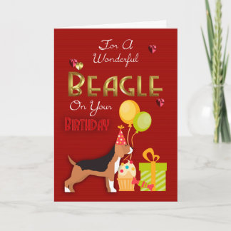 Tarjeta De Cumpleaños Para Tu Perro Beagle, Beagle