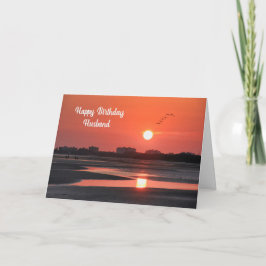 Tarjeta de cumpleaños para tu puesta de sol de mar