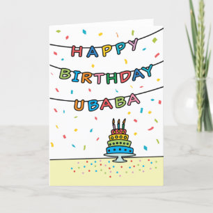 Tarjeta de cumpleaños para Ubaba