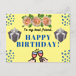 Tarjeta de cumpleaños para un amigo