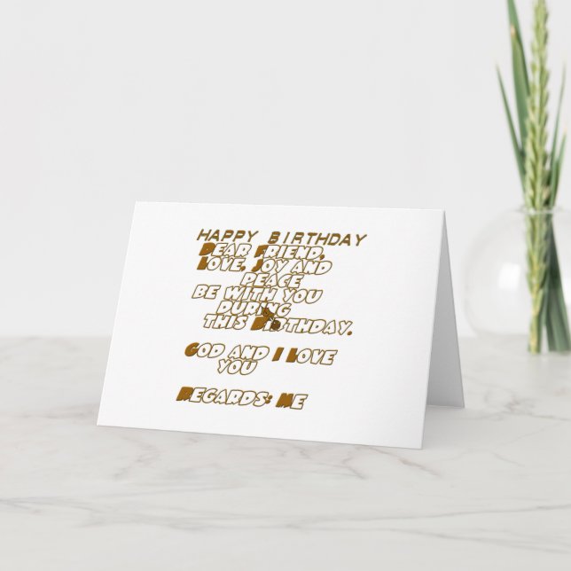 Tarjeta de cumpleaños para un amigo cristiano (Anverso)
