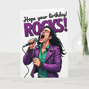 Tarjeta de cumpleaños para un artista rock
