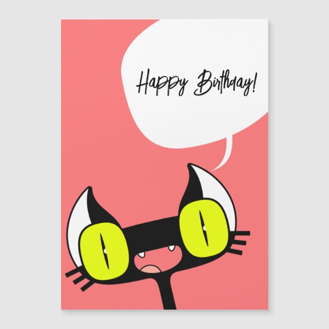 Tarjeta de cumpleaños para un Chica con un gatito  (Anverso)