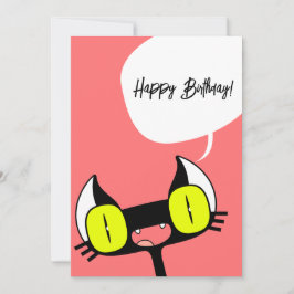 Tarjeta de cumpleaños para un Chica con un gatito 
