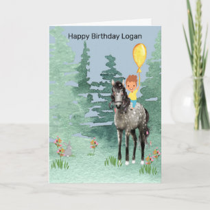 Tarjeta de cumpleaños para un chico joven en una p