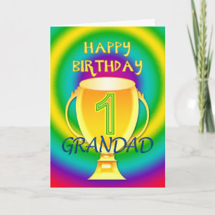 Tarjeta de cumpleaños para un grandad del número 1