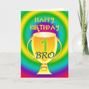 Tarjeta de cumpleaños para un hermano del número 1