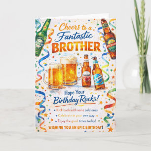 Tarjeta de cumpleaños para un hermano fantástico