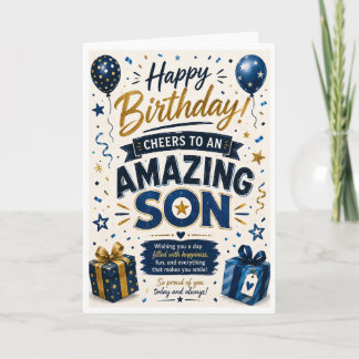 Tarjeta de cumpleaños para un hijo increíble