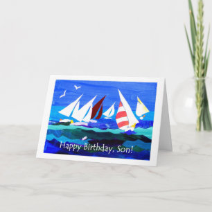 Tarjeta de cumpleaños para un hijo - Vela