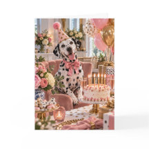 Tarjeta de cumpleaños para un lindo perro dálmata