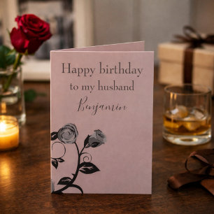Tarjeta de cumpleaños para un marido con clase