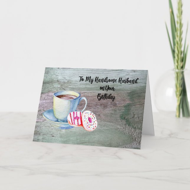 Tarjeta de cumpleaños para un marido guapo (Anverso)