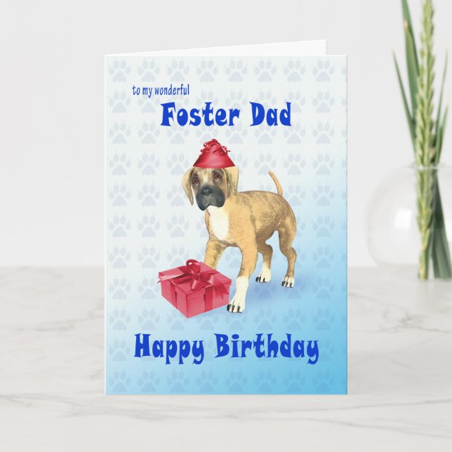 Tarjeta de cumpleaños para un padre de acogida con (Anverso)