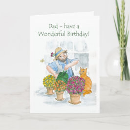 Tarjeta de cumpleaños para un padre - Jardinería