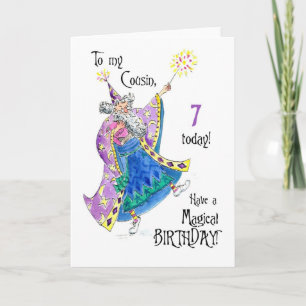 Tarjeta de cumpleaños para un primo de 7 años de u