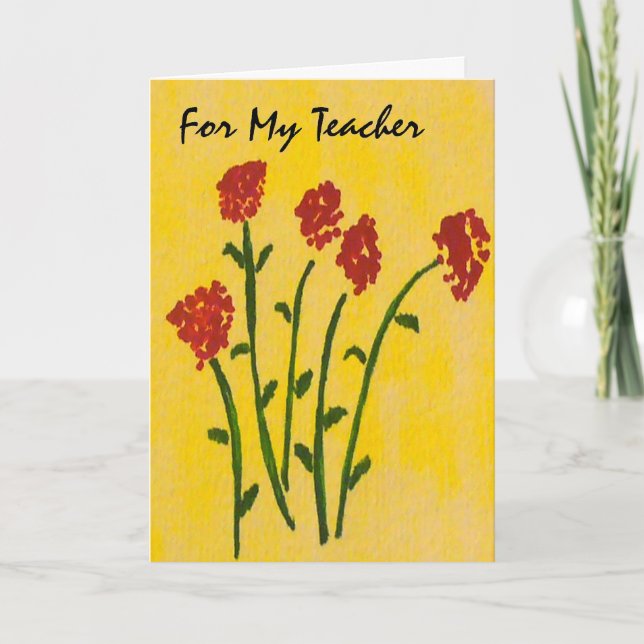 Tarjeta De Cumpleaños Para Un Profesor (Anverso)